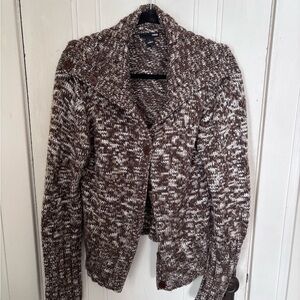 H&M Chocolate and Cream Knit Pullover